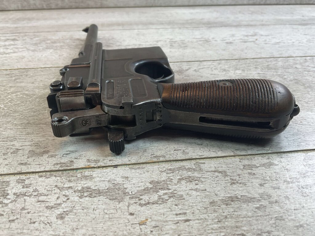 MAUSER C96 BROOMHANDLE 7.63 SEMI AUTO PISTOL #6-07500-JV