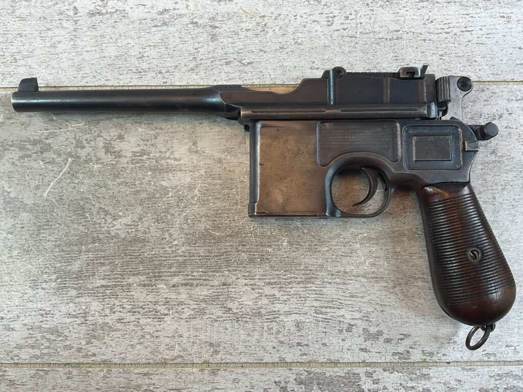 MAUSER C96 BROOMHANDLE 7.63 SEMI AUTO PISTOL #6-07500-JV