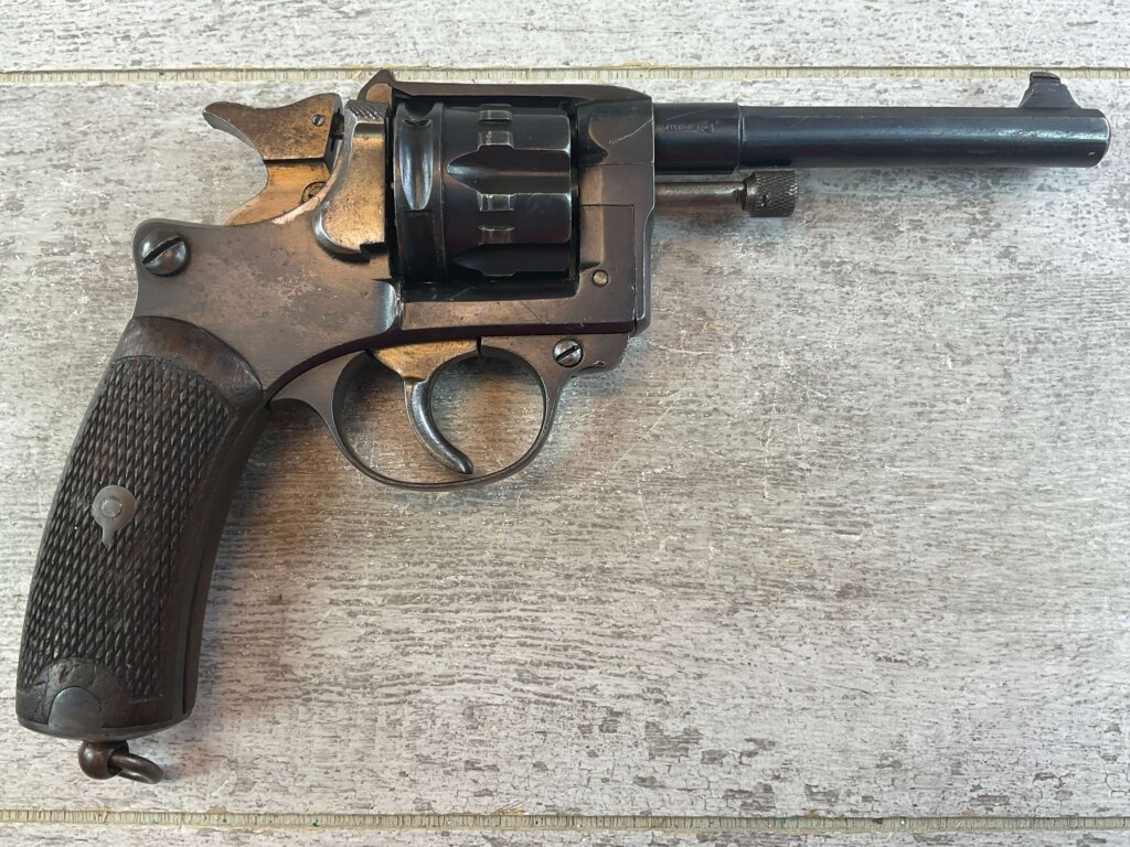 FRENCH MODEL 1892 8MM REVOLVER, 1893 MFR, ANTIQUE #6-07515-JV
