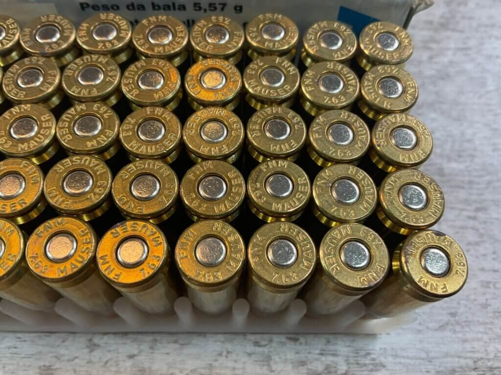 FNM 7.63X25MM (.30 MAUSER) 86 GR. AMMO, FULL BOX, JAMES EARL JONES COLLECTION #5-11296-PF