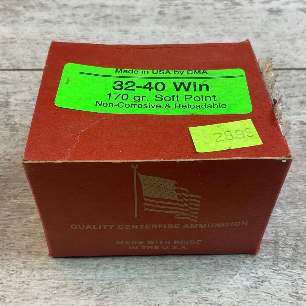 CMA 32-40 WINCHESTER, 170 GR. SP NON-CORROSIVE & RELOADABLE AMMO, FULL BOX, JAMES EARL JONES COLLECTION #5-11297-PF