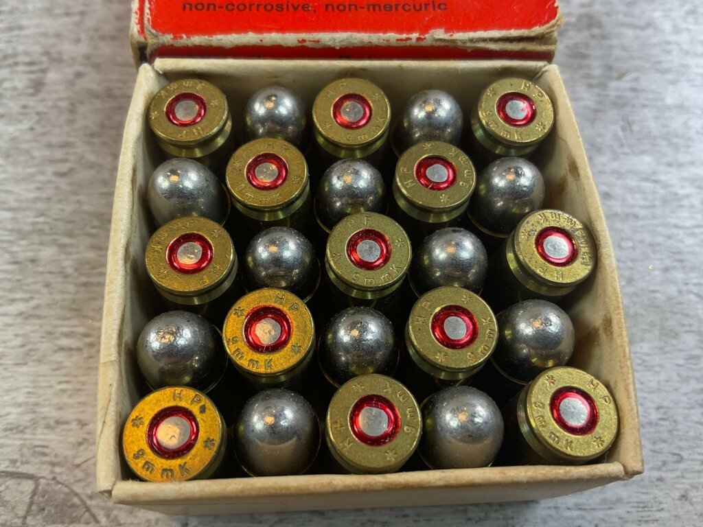 HIRTENBERG 9MM BROWNING KURZ (.380 AUTO), 95 GR. NICKEL PLATED AMMO, FULL BOX, JAMES EARL JONES COLLECTION #5-11302-PF