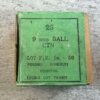 FN 9MM BALL AMMO, BELGIUM-MADE IN 1957, FULL BOX, JAMES EARL JONES COLLECTION #5-11303-PF