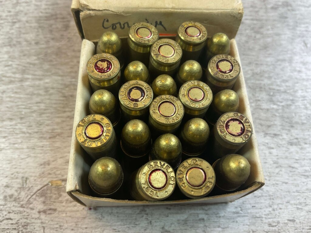 FRENCH GEVELOT 7.65MM (.32) LONGUE VINTAGE AMMO, QTY 24, JAMES EARL JONES COLLECTION #5-11309-PF