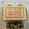 FRENCH GEVELOT 7.65MM (.32) LONGUE VINTAGE AMMO, QTY 24, JAMES EARL JONES COLLECTION #5-11309-PF