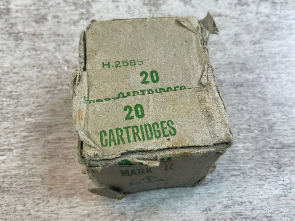 ORIGINAL t.S.A.A. 9MM LUGER MARK IZ BALL AMMO, FULL BOX, JAMES EARL JONES COLLECTION #5-11311-PF