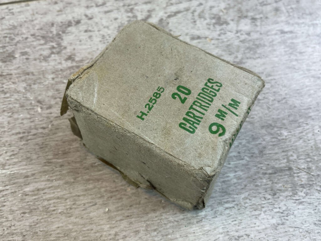 ORIGINAL t.S.A.A. 9MM LUGER MARK IZ BALL AMMO, FULL BOX, JAMES EARL JONES COLLECTION #5-11311-PF