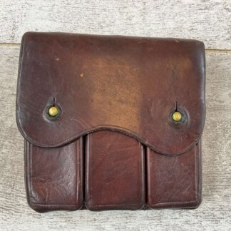 NORWEGIAN M1914 WWII NAVY MAGAZINE POUCH, BROWN #6-08021-PF