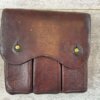 NORWEGIAN M1914 WWII NAVY MAGAZINE POUCH, BROWN #6-08021-PF