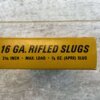 FEDERAL HI-POWER 16 GA. 2 3/4" PLASTIC RIFLED SLUGS, FULL BOX #6-08012-PF