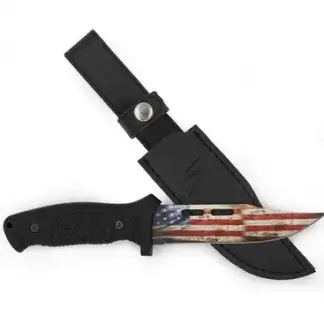 STEEL RIVER COLOSSAL PATRIOT (BIG PATRIOT) KNIFE W/ SHEATH, NEW IN BOX #6-08008-PF