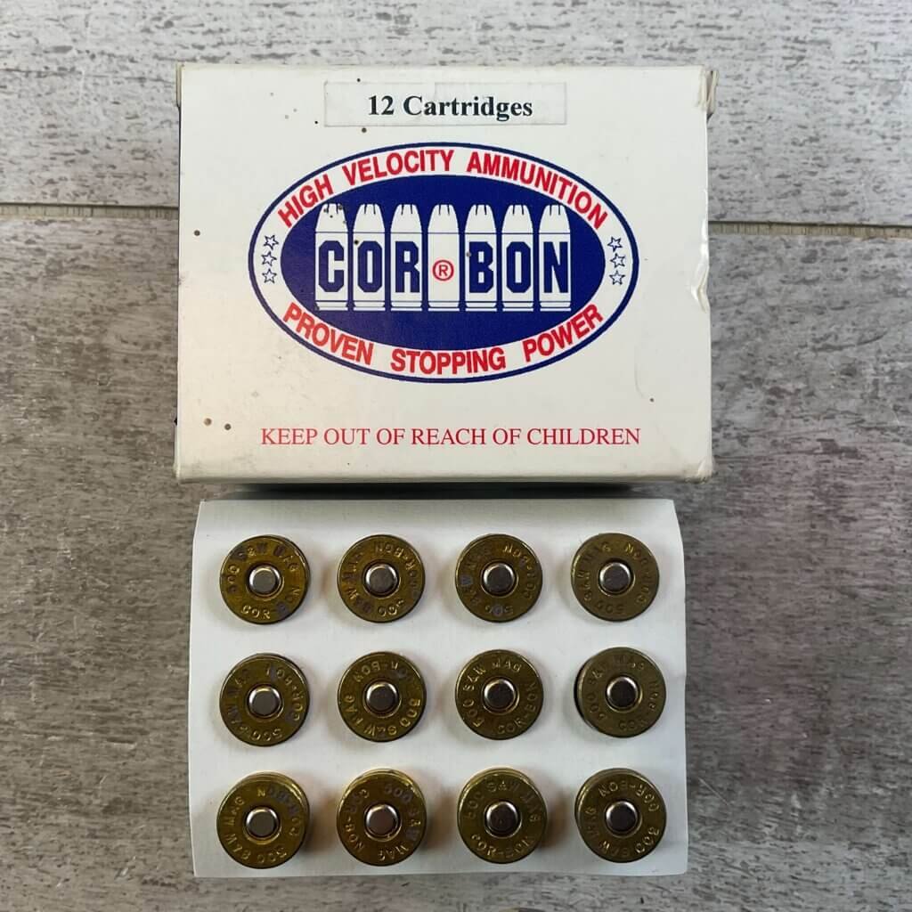COR-BON 500 S&W MAGNUM 275GR, FULL BOX OF 12, 1665FPS, 1688FT/LBS