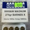 COR-BON 500 S&W MAGNUM 275GR, FULL BOX OF 12, 1665FPS, 1688FT/LBS