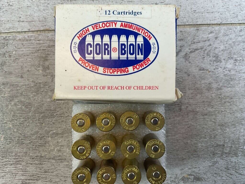 COR-BON 500 S&W MAGNUM 440GR, FULL BOX OF 12, 1625FPS, 2580FT/LBS