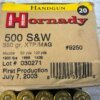 HORNADY 500 S&W MAGNUM 350GR XTP, FULL BOX OF 20, 1900FPS