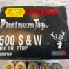 WINCHESTER 500 S&W 400 GR. PTHP PLATINUM TIP AMMO, FULL BOX OF 20