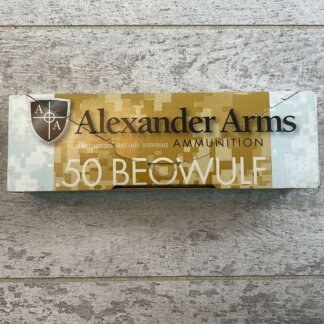 ALEXANDER ARMS .50 BEOWULF, 300 GR. GD SPEER AMMO, FULL BOX (QTY 20), JAMES EARL JONES COLLECTION #5-11332-PF